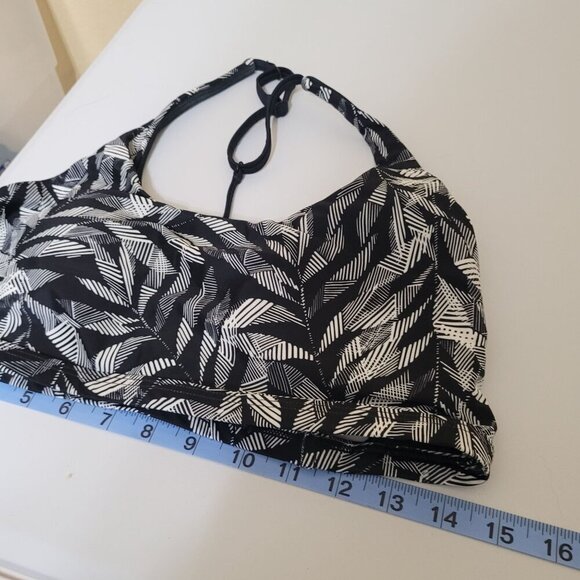 PrAna Womens Black & White Strappy Sports Bra‎ M Gym Workout Yoga Active - Picture 6 of 6